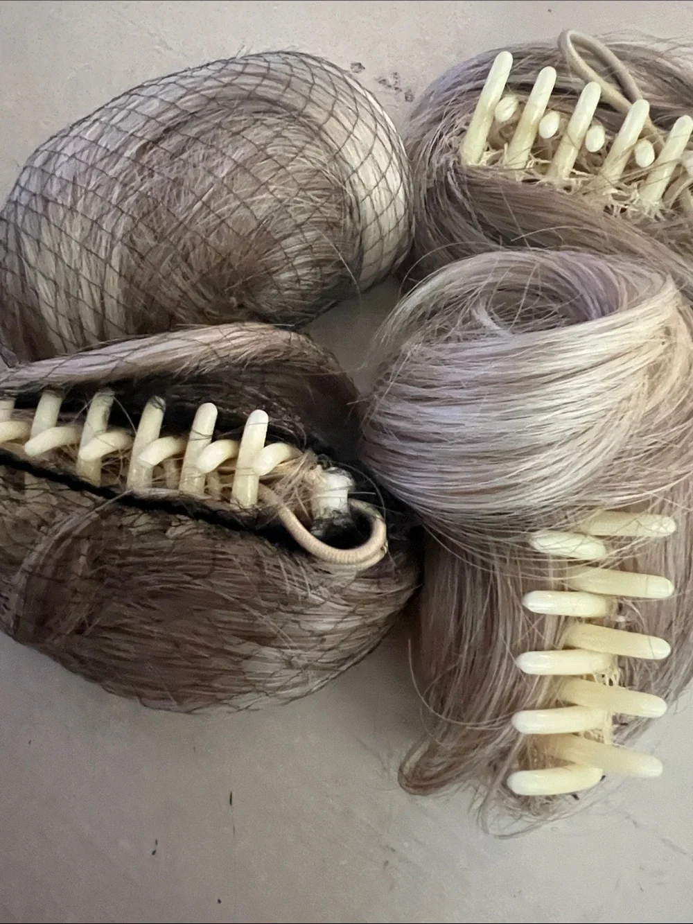 Neutral Blonde Clip-In Hair Bun with Hidden Comb - Unbranded